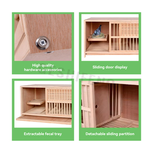 2024 Nieuwe Alle Seizoenen Commerciële Duif Accessoires Houten Vogels Huis Duif Kooi Fokken Modulaire Duiven Kooi - Product Image 4