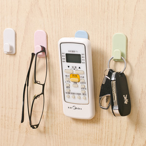 Wall Mounted Adhesive Hooks Rectangle Blue And Pink <b>Remote</b> <b>Control</b> Organizer For Doorway Bedroom Kitchen Bathroom - Product Image 2