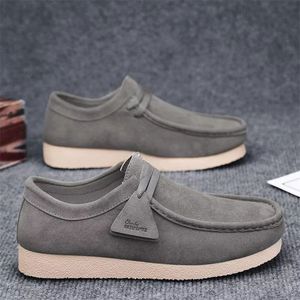 Soft Soled Casual Leather <b>Shoes</b> British Retro Style Lightweight Non-Slip Waterproof Thick Walking Style <b>shoes</b> for Men - Product Image 6
