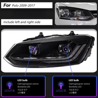 Ensemble de phares LED CREULI pour VW Polo LED 2011-2018, projecteur de phare, lentille DRL, clignotant séquentiel