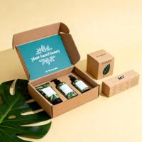 Boîte d'expédition en carton ondulé personnalisée, écologique, en papier kraft, pliable, pour bougies, parfums, soins de la peau, cosmétiques, emballage cadeau