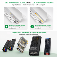 Profilé en aluminium pour éclairage LED en gros, idéal pour l'éclairage intérieur, la décoration murale et les applications de canaux de bande LED pour projets.