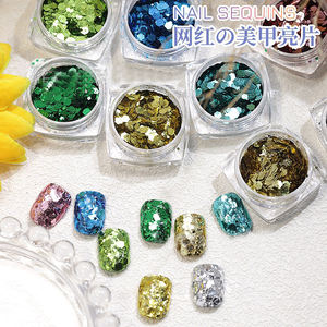 Cross-border <span class=keywords><strong>2022</strong></span> New Net Red Acrylic Nail Art Lentejuelas Gradient Glitter Mixed Light Jewelry Popping Powder Decoraciones al por mayor - Product Image 3