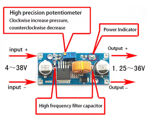 โมดูล DC Buck Converter ปรับได้ XL4015 5A โมดูลไฟฟ้าขั้นบันได XL4015 - Product Image 4