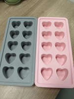 Moule à glaçons en silicone en forme de cœur, 10 cavités, souple, qualité alimentaire, couleur personnalisée, OEM, vente en gros