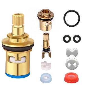 Robinet d'angle à disque en céramique tout en cuivre, joint en silicone, ouverture rapide, ouverture rapide pour un accessoire de lave-linge efficace - Product Image 1