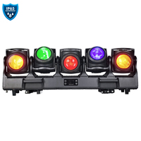 Barre de lumière LED mobile GBR-TB5IP à 5 têtes, IP65, pour extérieur, avec zoom, RGBW, Pixel Wash Beam, contrôle DMX512, stroboscope, activée par le son