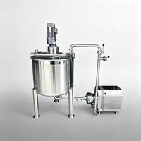 Cuve de mélange et de broyage alimentaire, équipement de broyage à circulation pour pâtes alimentaires, cuve de mélange en acier inoxydable et broyeur colloïdal horizontal