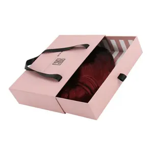 Custom Private Label High Quality Hair Weave Extension Boxes Wig Packaging Luxury Wig Box Package Wig Accessory Box