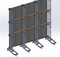 Soporte de Suelo Portátil de Aluminio para Pantalla LED, Estructura de Soporte para Gabinete LED