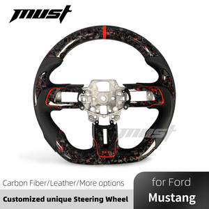Volante de Fibra de Carbono Forjado Personalizado y Elegante para <span class=keywords><strong>Ford</strong></span> <span class=keywords><strong>Mustang</strong></span> S550 2015-2023 5.0L GT <span class=keywords><strong>V8</strong></span> 350 500 Shelby <span class=keywords><strong>Mach</strong></span> <span class=keywords><strong>1</strong></span> RTR - Product Image 2