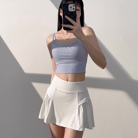 XIANGYU Xiang Long Clothing Soutien-gorge de yoga simple rembourré en maille pour femme, respirant, à maintien léger, avec coussinets amovibles