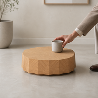 Ensemble de tables basses en bois minimalistes irrégulières pour chambre et salon