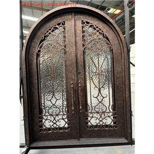 Portes en fer forgé Ace (Xiamen) - Grilles de fenêtres, motifs d'arches, moules décoratifs pour créer des anneaux, cages à chiens vintage, deux portes en fer hors ligne - Product Image 6