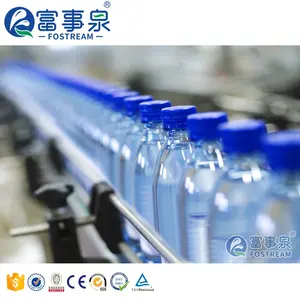 Su üretim hattı için tam otomatik 3 in 1 PET plastik küçük şişe saf içme maden suyu dolum makinesi