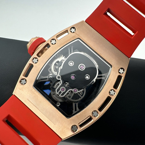 Reloj Mecánico de Edición Limitada con Diseño de Calavera, Correa de Goma, Estilo Casual de Negocios para Hombre, en Oro Rosa - Product Image 6