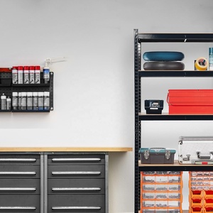 <span class=keywords><strong>Étagère</strong></span> en acier à brancher durable Revêtement en poudre Conception de protection contre la corrosion pour le sous-sol Garage <span class=keywords><strong>Étagère</strong></span>s empilables - Product Image 5