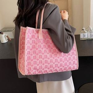 <span class=keywords><strong>Sac</strong></span> fourre-tout grande capacité pour femme avec fermeture éclair, <span class=keywords><strong>sac</strong></span> à main en toile tendance, <span class=keywords><strong>sac</strong></span> à bandoulière, <span class=keywords><strong>sac</strong></span> <span class=keywords><strong>de</strong></span> shopping pour femme, grand <span class=keywords><strong>sac</strong></span> à main avec inscription chinoise - Product Image 5