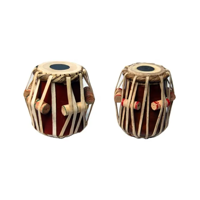 Indian Jaipur Theme Design Musical Tabla Instrument For Playing with Wooden/Brass Material Tabla Home Decorative Set Of 2