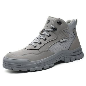 New <b>Men's</b> <b>Work</b> Safety Shoes Steel Toe Wear-Resistant Non-Slip Short <b>Boots</b> Labor Protection for Welder - Product Image 1
