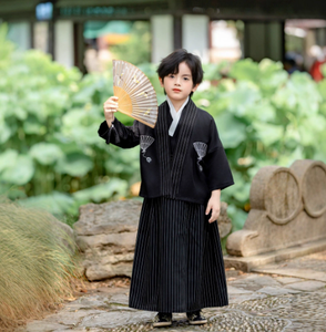 <span class=keywords><strong>Costume</strong></span> <span class=keywords><strong>traditionnel</strong></span> japonais pour enfants, kimono, vêtements de samouraï pour enfants, cardigan kimono pour garçons, ensembles de kimono, vêtements de scène pour enfants - Product Image 3
