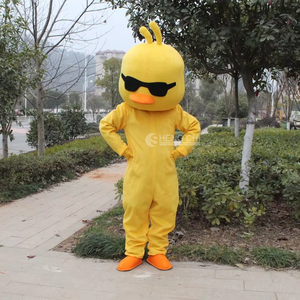 Costumi Professionali di <span class=keywords><strong>Personaggi</strong></span> dei Cartoni Animati Sheng Chi, Costume da Paperino Giallo con Espressioni Divertenti per Spettacoli - Product Image 4