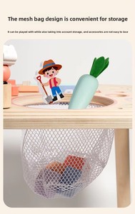 Tavolo Attività 10 in 1 per Bambini, Centro Sensoriale Montessori Prescolare, Tavolo Attività in Legno con Labirinto di Perline e Classificazione delle Forme - Product Image 2