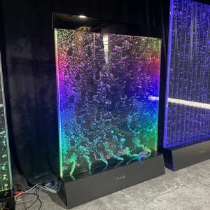 Floor standing <b>acrylic</b> dancing water fountain bubble panel wall with multi colors led light - Product Image 6