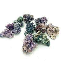 Pierres précieuses en cristal naturel de haute qualité, ornement brut pour la décoration, de couleur violette, d'agate de raisin