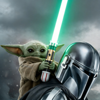 Pedang Cahaya Nexussabers Star Wars Sooth Swing Terinspirasi oleh Grogu, Pegangan Paduan Logam, Pedang Cahaya dengan Efek Suara, Dapat Diisi Ulang