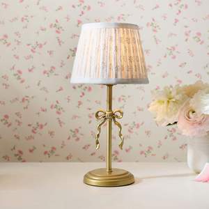 Lampe de table vintage sans fil avec base dorée romantique en forme de nœud, <span class=keywords><strong>design</strong></span> moderne, rechargeable par USB, batterie écologique, lampe d'intérieur - Product Image 1