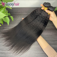 Yaki-extensiones de cabello humano virgen con cutícula alineada, venta al por mayor