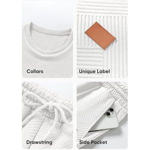 Ensemble 2 pièces décontracté personnalisé pour hommes, short et t-shirt à manches courtes pour l'été, les vacances à la plage, l'entraînement de gymnastique pour les vacances dans le salon - Product Image 3