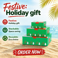 Boîte à biscuits de Noël, boîte cadeau en papier pliable, boîte d'emballage créative imprimée pour bonbons de Noël, pour gâteau