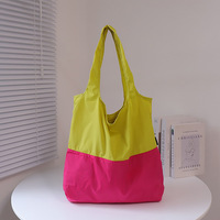 Sac fourre-tout publicitaire personnalisé avec logo, en nylon froissé, pour salons professionnels, sac promotionnel écologique réutilisable, vente en gros, fabricant OEM