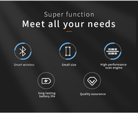 Lecteur de codes-barres sans fil 2D portable, lecteur de codes QR compatible avec BT pour l'inventaire, les appareils mobiles et les points de vente