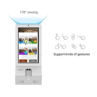 de billetterie interactif à écran tactile pour montage mural de 32 pouces Machine de kiosque de billetterie en libre-service