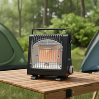 STARCAMP 1700W 2-en-1 Chauffage et cuisinière portables à gaz butane pour camping extérieur, en acier, fer et aluminium, application manuelle pour le voyage