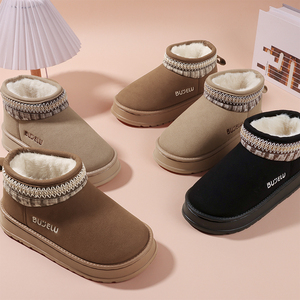 2024 New Fashionable Thick <strong>Sole</strong> Winter <strong>Slipper</strong> Warm Plush Women's Men's Snow <strong>Boots</strong> EVA Outsole Material Soft Anti-Slippery - Product Image 3