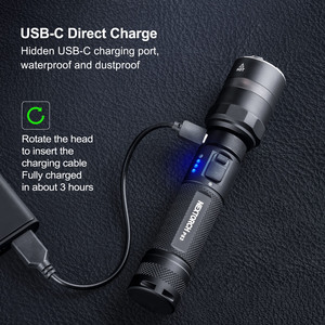 Torcia Tattica Nextorch P83 2100LM, Luce Professionale con Rompivetro, Ricaricabile USB-C - Product Image 6