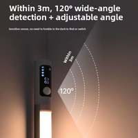 Lampe LED magnétique rechargeable sous armoire avec détecteur de mouvement, 3 CCT, intensité variable, Type C, moderne, 5V, pour placard