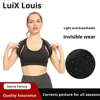 Ceinture de soutien dorsal unisexe réglable et respirante Riello, correcteur de posture anti-cyphose, épaules dégagées, en polyester et nylon