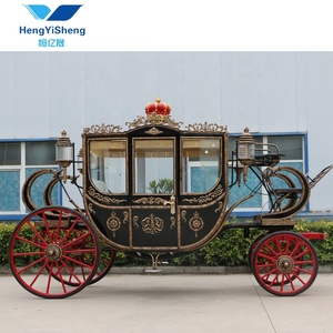 Charrette à chevaux royale de couleur cuivre/ Charrette à chevaux d'exposition entièrement fermée/ Prix d'usine 4 places Chariot électrique sans chevaux - Product Image 4
