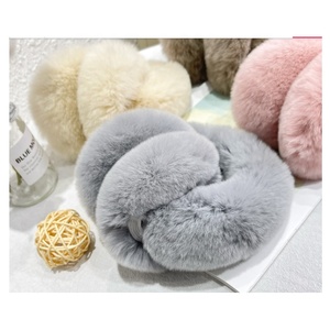 Superior Quality <strong>Fancy</strong> Rex Rabbit Fur <strong>Earmuffs</strong> Winter Fashion <strong>Earmuff</strong> - Product Image 4
