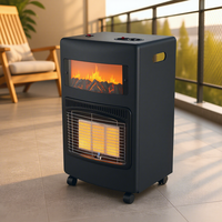 Chauffage radiant au propane en gros LUOQI, chauffage au gaz portable pour la maison, chauffage d'intérieur avec effet de flamme simulée