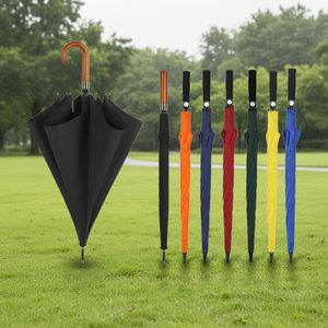 Uv <b>Umbrella</b> Plastic Handle Advertising Custom logo Double Layer Golf Rain <b>Umbrella</b> Straight <b>Windproof</b> for Giveaways - Product Image 1