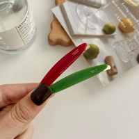 Vente chaude Pas Cher Bobby Pins pour Filles Femmes Simple Feuille Épingles À Cheveux Gelée Couleur Acétate Cheveux Poignées Bang Clip Accessoire Personnalisé