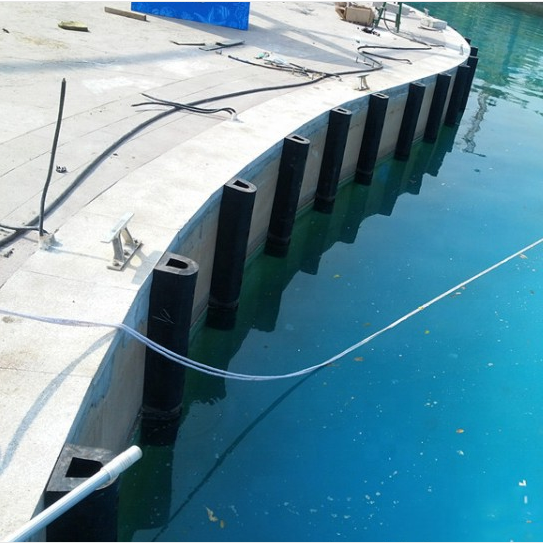 Rectangular crash barrier for van truck trailer molded rubber dock buffer rubber warehouse loading dock block bumper