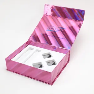 Kotak hadiah grosir kotak lipat magnetik dengan Logo kustom untuk cincin kemasan pakaian kotak hadiah