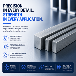Heavy Duty Machinery 6000 Series Aluminum Alloy Solid Extruded Profile Rectangular Flat Support Bar - Product Image 2